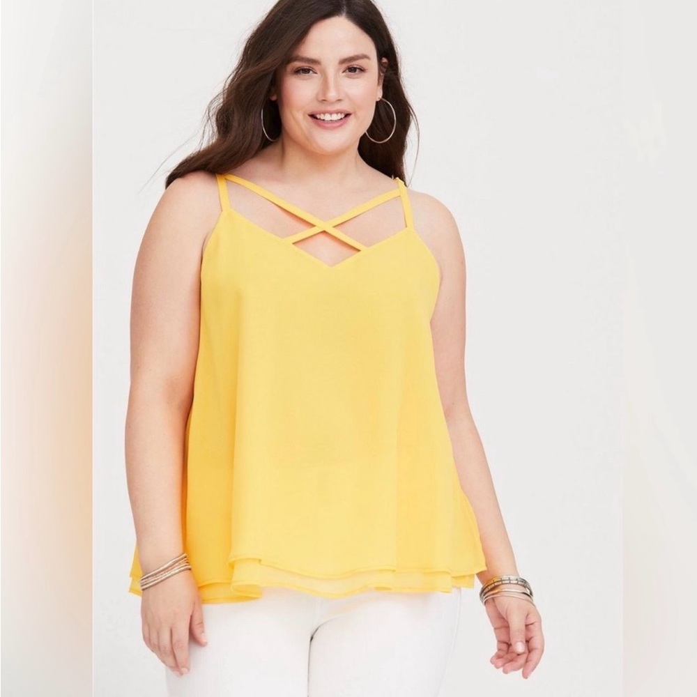 Torrid women’s size 1 Yellow Spaghetti Strap‎ Tank Top